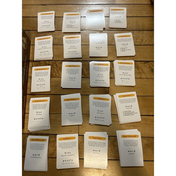 Cranium Replacement Yellow Cards "Word Worm" - Board Game 200 Cards - Picture 3 of 9